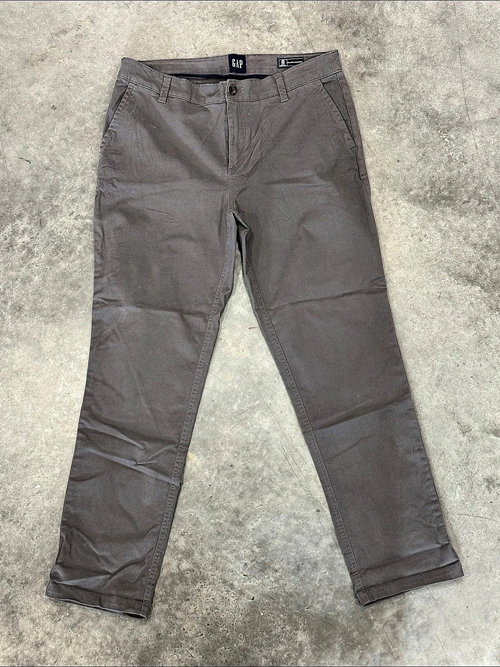 Gap Relaxed Girlfriend Chino Pants Gray Size 8